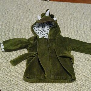 Baby Essentials Green Dinosaur Hooded Robe